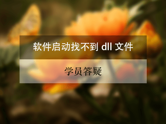 软件启动找不到dll文件